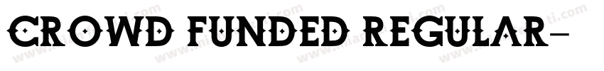 Crowd Funded Regular字体转换